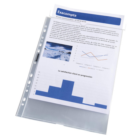 Exacompta - Réf. 31048E - Sachet de 50 pochettes perforées détachables - En Polypropylène lisse 5