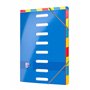 OXFORD Trieur Color Life 8 Positions Double Entrée Format A4 en Carte Pelliculée Fermeture Elastique Couleur Aléatoire