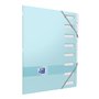 OXFORD Trieur Standard Color Life A4 8 Positions Couverture Carte Bleu Pastel