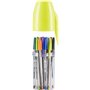Pot de 20 stylos bille BIC Cristal Original et BIC Cristal Fun pointes moyenne et large couleurs assorties