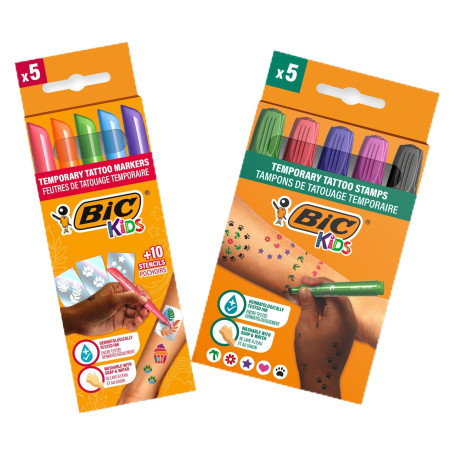 BIC Kids - Kit pour tatouages temporaires : stylos