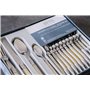 Laguiole Production - Ménagère 24 pièces - Set de couverts de table acier inox et ABS pour 6 personnes - Présentation coffret ca