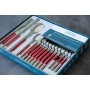 Laguiole Production - Ménagère 24 pièces - Set de Couverts de Table Acier INOX et ABS pour 6 Personnes - Présentation Coffret Ca