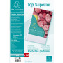 Exacompta - Réf. 5760E - Sachet de 100 pochettes perforées en Polypropylène grainé - Epaisseur 7/100ème qualité supérieure - Per