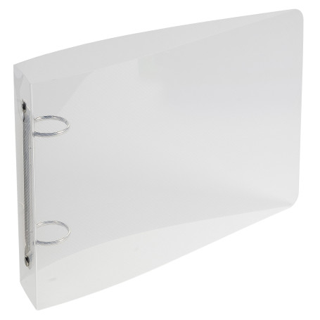 Exacompta - Réf. 51091E - Classeur semi-rigide PP Crystal - 2 anneaux ronds diamètre 25 mm - Dos 35 mm - Dimensions extér.: 16