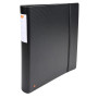 Exacompta - réf. 51234E - 1 Classeur Exabinder bloc note et fermeture par élastique - 4 anneaux en D de 30 mm - Dos 50 mm - Dime