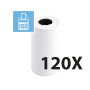 Exacompta - Réf. 43642E - Carton de 120 bobines pour tickets de carte bancaire - largeur 57 mm x diamètre 30 mm - mandrin 12 mm 