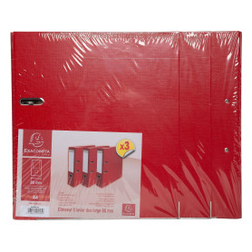 Exacompta - Réf. 918403SE - Carton de 4 lots de 3 classeurs à levier - Dos 80mm - Format à classer A4 - Extérieur en polypropylè