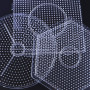 Exceart Lot de 3 perles à repasser - En plastique - Forme carrée - Forme hexagonale - Pour enfants et adultes