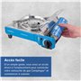 Campingaz Camp Bistro DLX Réchaud à Gaz, Réchaud Camping Compact à Allumage Piézo, Réchaud à Cartouches Robuste à Protection Ant
