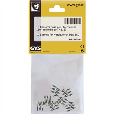 GYS - Ressorts Buse 150A Lot de 10 Consommable Soudure MIG-pour Torches 150A (MB15)