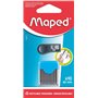 Maped - Étui Rigide de 10 Mines de Rechange 2 mm + 1 taille mines pour Recharge Compas Scolaire - Mine + taille mines Compas Map