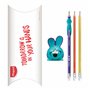 MAPED - Kit d'Apprentissage à l'Ecriture - Taille-crayon Croc Croc Lapin + 1 Crayon Graphite avec Guide-doigt Requin + 2 Crayon
