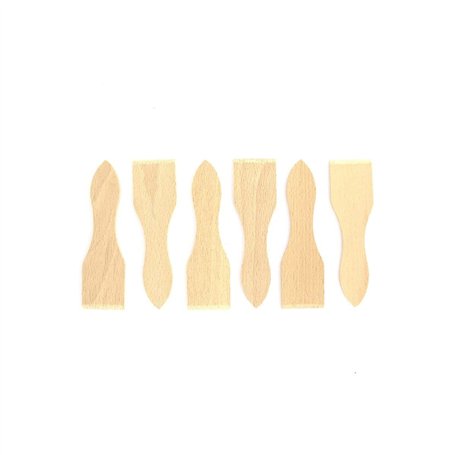 Fackelmann 8641550 Lot de 6 spatules raclette en bois