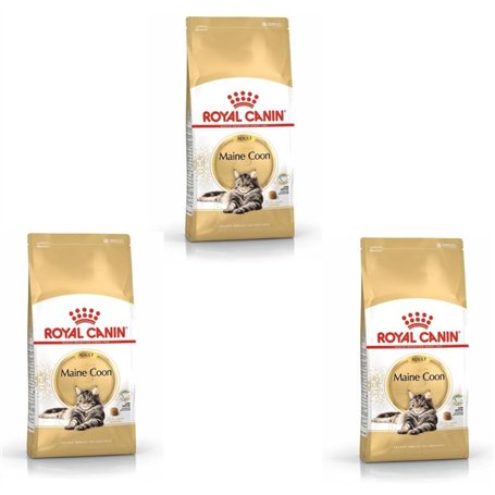 Royal Canin Maine Coon Adult | Pack 3 | 3 x 400 g | Aliments secs pour Chats | Adapté aux Besoins des Chats Maine Coon | pour So