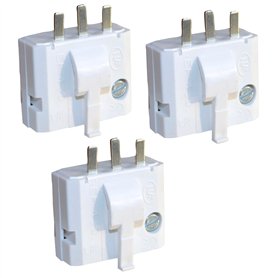 Tibelec - Lot de 3 Fiches DCL 2 Pôles avec Terre pour Boîtier d’Encastrement - Dispositif de Connexion Défnitive pour Luminaire