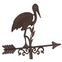 AUBRY GASPARD Girouette Cigogne avec Frise en Fonte