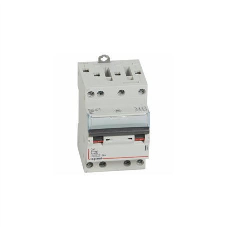 406911 Disjoncteur tétrapolaire 20A - 4P Courbe C - 4