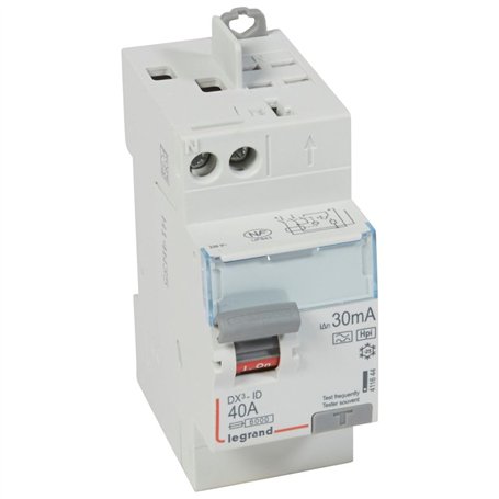 Interrupteur différentiel 2P 230V~ 40A type F 30mA - 2 modules