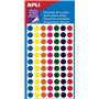 APLI 101857 - Pochette 308 pastilles enlevables couleurs assorties Ø 8 mm