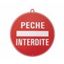 JANUEL - Panneau de Signalisation PVC Pêche Interdite - Diamètre 28cm - Rouge