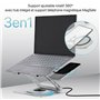 Support pour Ordinateur Portable T'NB iClick Métal Moderne Rotation à 360°