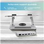 Support pour Ordinateur Portable T'NB iClick Métal Moderne Rotation à 360°