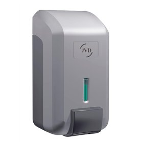 JVD Distributeur Gris de Savon Liquide Ressort en Mousse Bouton Poussoir Réservoir Amovible