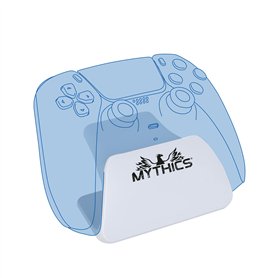 Konix Mythics Support Chargeur et Repose Manette DualSense PS5 - Caoutchouc Anti-dérapant - Blanc