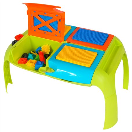 BLOKO – Ma première Table de Construction et d’Apprentissage + Coffret de 37 Dès 12 Mois – Fabriqué en Europe – Table de Jeu act
