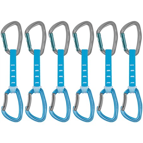 PETZL Pack 6 Degaines Djinn Axess 12 Cm Bleu Lot de Six mousquetons de sécurité Adulte Unisexe