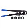 Pince à Sertir pour raccords Multicouche et PER profil TH coffret avec inserts 12-16 - 20-26 - Crémaillère garantissant le serti