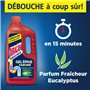 Ouragan Déboucheur Epais Parfumé Fraîcheur Eucalyptus 15 minutes 1 L