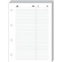 Quo Vadis - Accessoires de TIMER - Recharge FEUILLES TELEPHONE pour TIMER 21 - Papier Blanc Clairefontaine - Format 15x21cm