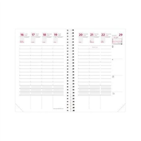 Quo Vadis - Recharge Agenda année scolaire - Spiralé - 2024-2025 - Time & Life Pocket - Semainier Planning - Français - 13 mois