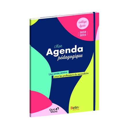 Quo Vadis - Agenda enseignant - 2024-2025 - Mon Agenda Pédagogique - Semainier Horizontal - Français - Multicolore - 12 mois de