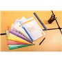 Djois made by Tarifold 12 Enveloppes Porte-documents Plastique Fermeture Scratch Format A4-6 couleurs x2 (Bleu, Violet, Vert, Ja