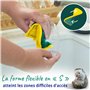 Éponges réutilisables Spontex Flex & Wash | Éponge Microfibre Double Face pour essuyer et frotter | Produits de Nettoyage pour l