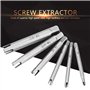 Extracteur de robinet 4 cannelures, Extracteur de tarauds à tête cassée en acier ensemble d'extracteur de tarauds à vis dénudés 