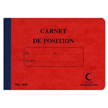 ELVE - 1440 - Carnet de position 11 x 15