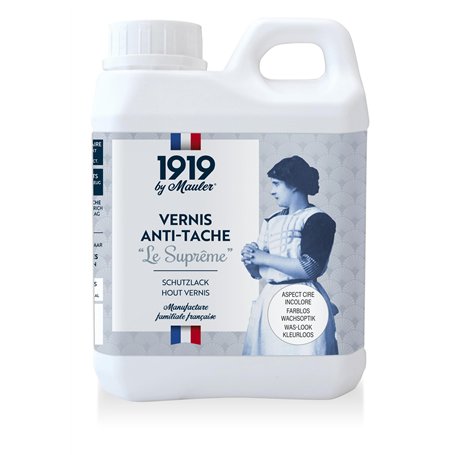 1919 BY MAULER - Vernis Multisupport "Le Suprême" - Aspect Cire Incolore - Produit Anti-Rayure