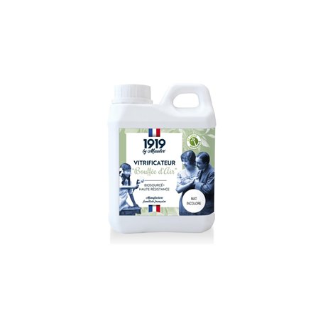 1919 by MAULER - Vitrificateur parquet & escalier biosourcé - Mat Incolore 1L - Bouffée d'Air