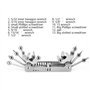 Ensemble de clés Allen Multifonction Pliable Portable Keep Plongée 11 en 1 sous Marine Plongeur Pick Valve Repair Multi Tool Set