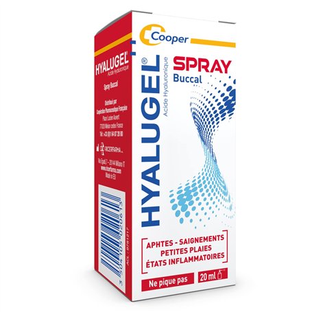 HYALUGEL - Spray buccal - Lésions peu accessibles - Aphtes - Petites plaies - Etats inflammatoires (saignement) - Acide Hyaluron