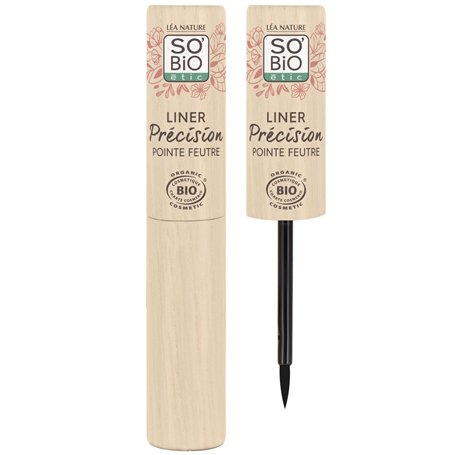 LÉA NATURE SO BiO étic| Eyeliner certifié Bio – Précision | Noir | Souligne & Sublime le regard | Texture fluide - Pointe feutre