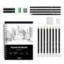 LIVOO - Kit de dessin 19 accessoires LOI002-12 crayons ombrés