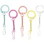 Lot de 10 porte-clés avec mousqueton 'Graine Créative by PW' Arc-en ciel