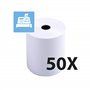 Exacompta - Réf. 7670120V - Carton de 50 bobines pour tickets de caisse - largeur 76 mm x diamètre 70 mm - mandrin 12 mm - 1 pli