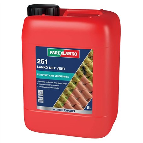 Parexlanko - Nettoyant liquide - 251 Lanko Net Vert - Nettoyant algicide et fongicide - Pour toiture