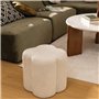 Atmosphera - Pouf LAVON Blanc 38x35x35cm